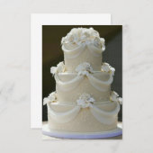 Carte de conservation de gâteau de mariage (Devant / Derrière)