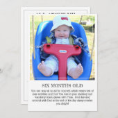 Carte de conservation de jalon : 6 mois (Devant / Derrière)