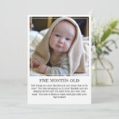 Carte de conservation de jalon : cinq mois (Debout devant)