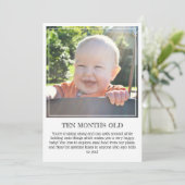 Carte de conservation de jalon : dix mois (Debout devant)