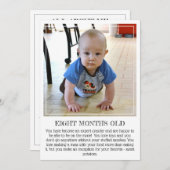 Carte de conservation de jalon : huit mois (Devant / Derrière)