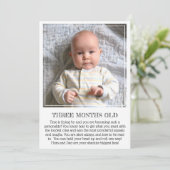 Carte de conservation de jalon : Trois mois (Debout devant)