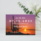 Carte de conservation de paysage de désert au couc (Debout devant)