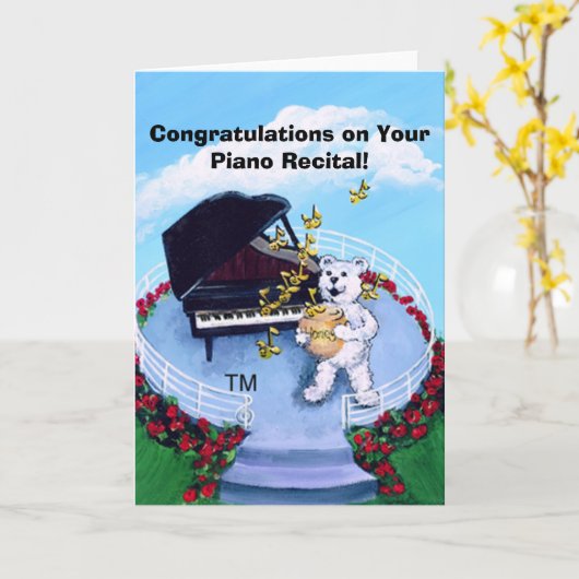 Carte de considérant de piano (Fleur jaune)