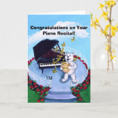 Carte de considérant de piano pour des étudiants (Fleur jaune)