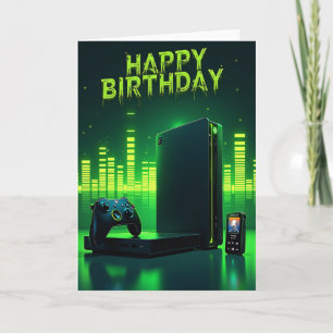 Carte de console d'anniversaire vibrante