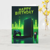 Carte de console d'anniversaire vibrante (Fleur jaune)