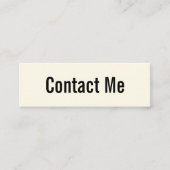 Carte de contact Creme professionnelle et Noir (Devant)