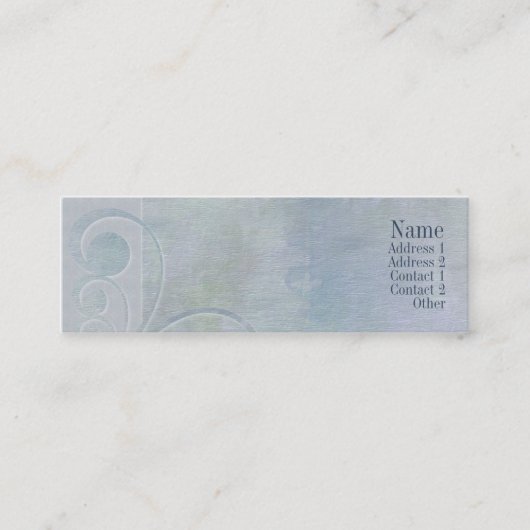 Carte de contact de lumière de courbes d'exécutif (Devant)