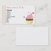 Carte de contact de petit gâteau (Devant / Derrière)