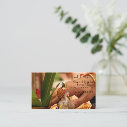 Carte de contact de sage (emplacement et services (Debout devant)