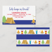 Carte de contact du camp d'été (Devant / Derrière)