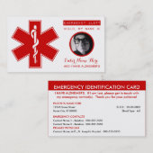 carte de contact d'urgence d'Alzheimers (Devant / Derrière)