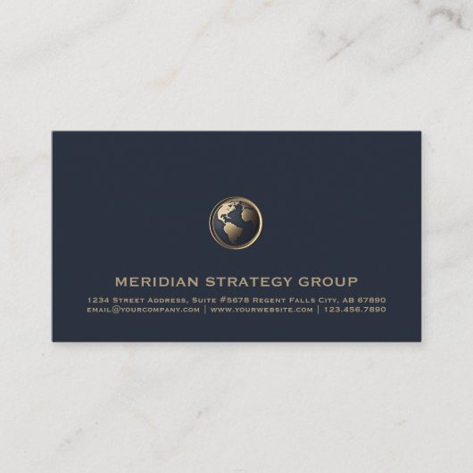 Carte de contact Elegant Consulting Logo (Devant)