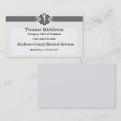 Carte de contact EMS/EMT gris (Devant / Derrière)