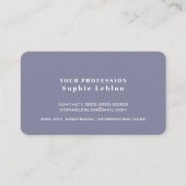 Carte de contact minimaliste | Bleu moderne (Devant)