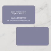 Carte de contact minimaliste | Bleu moderne (Devant / Derrière)