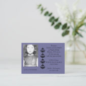 Carte de contact pour l'identification des allergi (Debout devant)