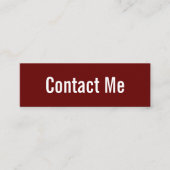 Carte de contact professionnelle Dark Red White (Devant)