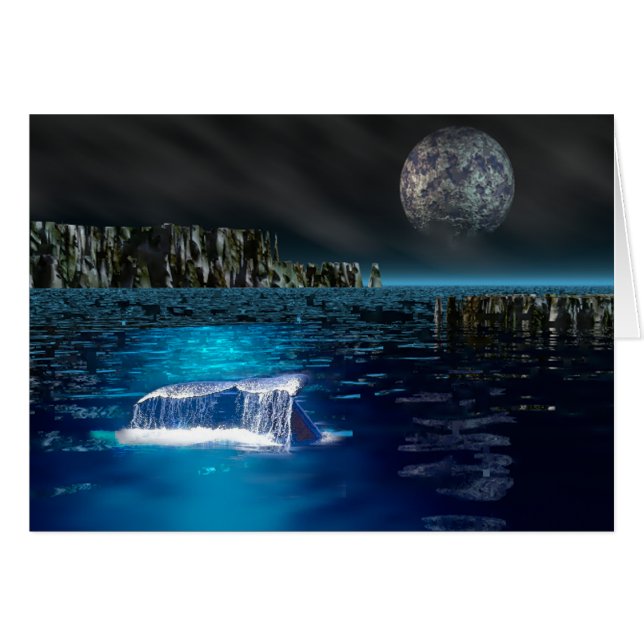 Carte de conte de baleine (Devant horizontal)