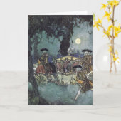 Carte de conte de fées d'entraîneur de Cendrillon (Fleur jaune)