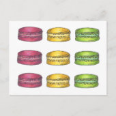Carte de cookie Macaron Macaron Français Multicolo (Devant)
