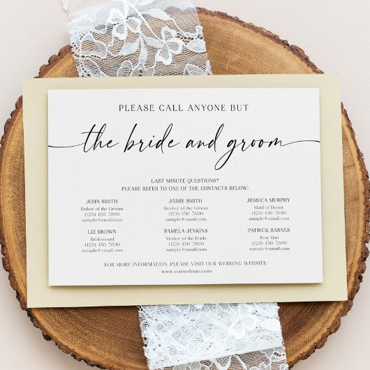 Carte de coordonnées de numéros de téléphone de ma