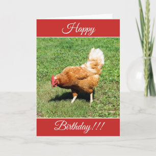 Carte de coq d'anniversaire personnalisée