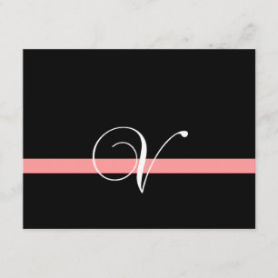 Carte de corail de clôture de réception de mariage