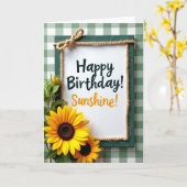 Carte de corde ensoleillée joyeuse (Fleur jaune)