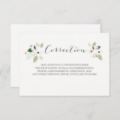 Carte de correction des fleurs de pré (Devant / Derrière)