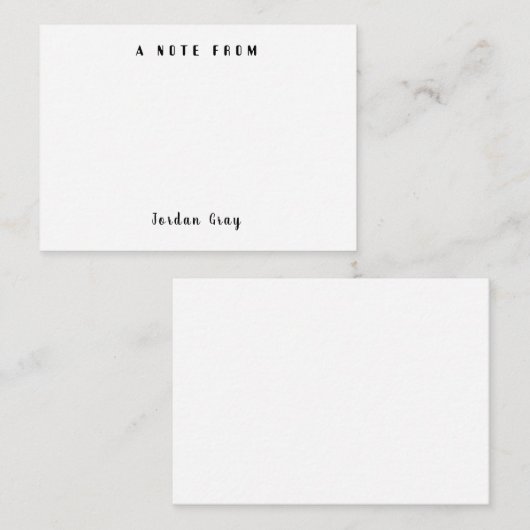 Carte de correspondance (Devant / Derrière)