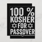 Carte De Correspondance 100% casher pour Pâques drôle Pâques Pesach (Devant / Derrière)