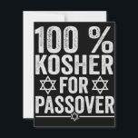 Carte De Correspondance 100% Kosher pour Passover Funny Passover Pesach<br><div class="desc">chanoukah,  menorah,  hanoukka,  dreidel,  juif,  Chrismukkah,  vacances,  horah,  noël,  sufganiyot</div>
