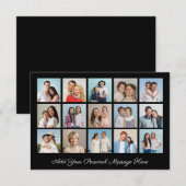 Carte De Correspondance 15 Collage photo Ajoutez votre propre message (Devant / Derrière)