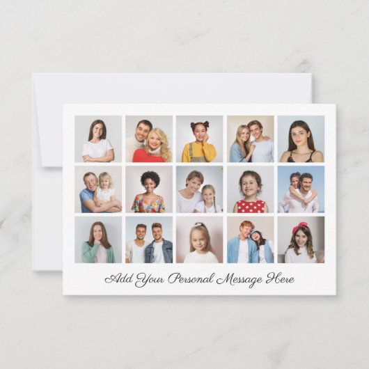 Carte De Correspondance 15 collage photo ajoutez votre propre vœu (Devant)