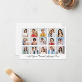 Carte De Correspondance 15 collage photo ajoutez votre propre vœu (Devant/Arrière en situation)