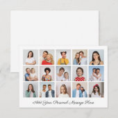 Carte De Correspondance 15 collage photo ajoutez votre propre vœu (Devant / Derrière)