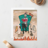 Carte De Correspondance 2020 Krampus et les chatons (Devant/Arrière en situation)