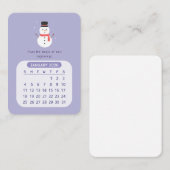 Carte De Correspondance 2026 Janvier Calendrier Motivationnel Mensuel Kawa (Devant / Derrière)