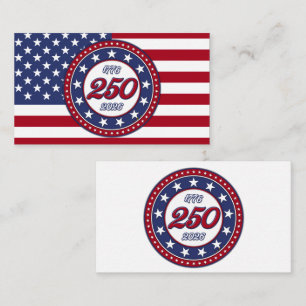 Carte De Correspondance 250e anniversaire d'Amérique avec le drapeau des É