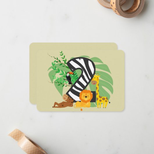 Carte De Correspondance 2 years old! Happy Birthday baby! (Devant/Arrière en situation)