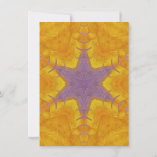 Carte De Correspondance 2Une Unique couleur orange violet étoile Mandala