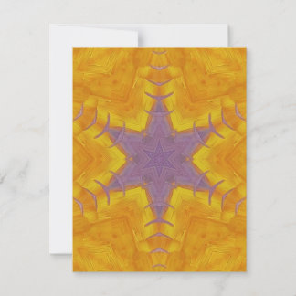 Carte De Correspondance 2Une Unique couleur orange violet étoile Mandala