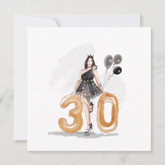 Carte De Correspondance 30 ans, 30 ans heureux (Devant)