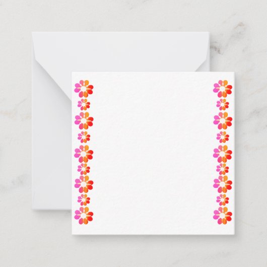 Carte De Correspondance 30 Fleur rouge orange (Devant)