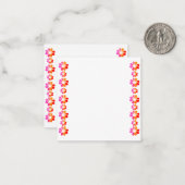 Carte De Correspondance 30 Fleur rouge orange (Devant/Arrière en situation)