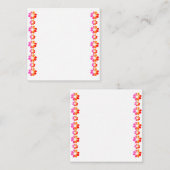 Carte De Correspondance 30 Fleur rouge orange (Devant / Derrière)
