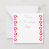 Carte De Correspondance 30 Fleur rouge orange (Dos)