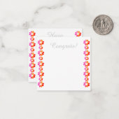 Carte De Correspondance 30 Fleur rouge orange (Devant/Arrière en situation)